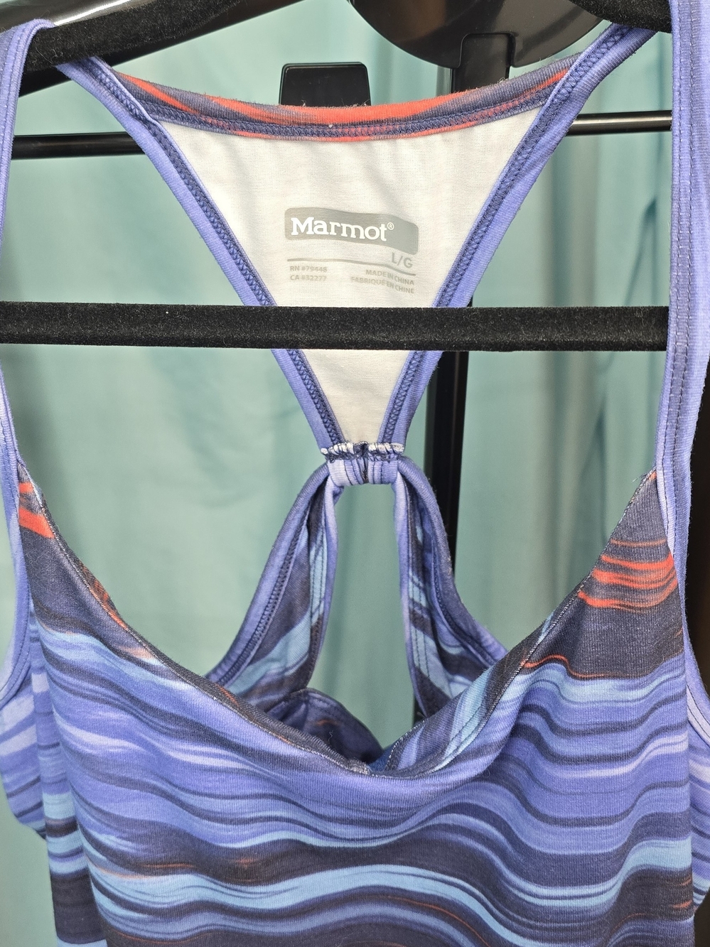 Marmot Women’s Blue & Purple Striped Racerback Tank